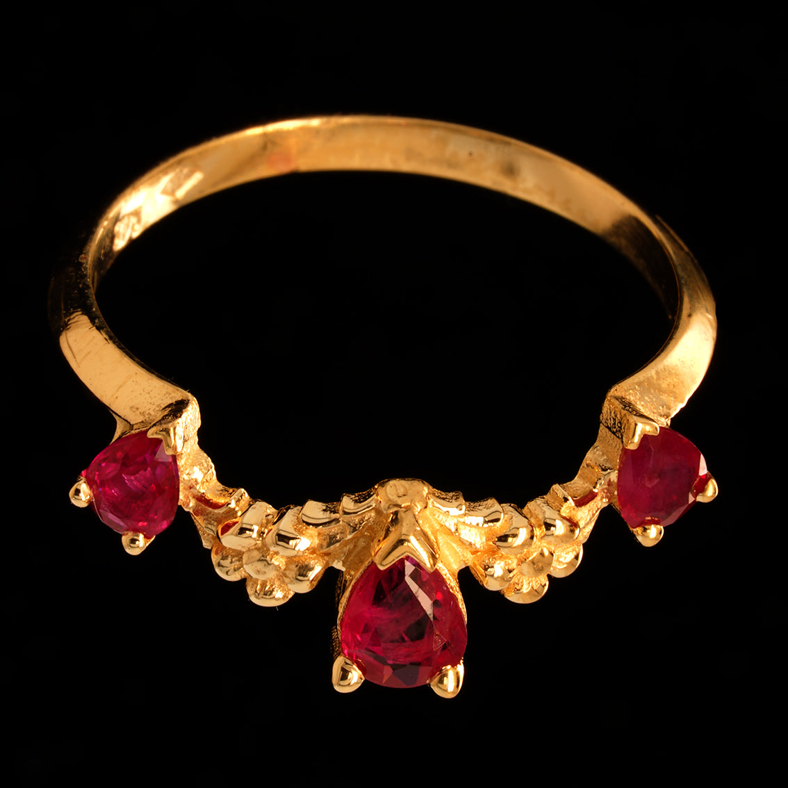 BEATING HEART RUBY ENGAGEMENT RING