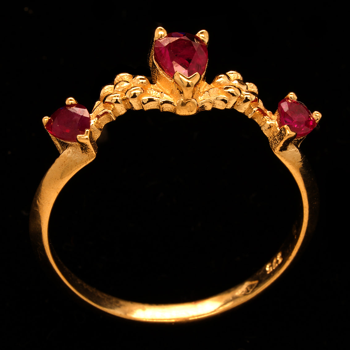 BEATING HEART RUBY ENGAGEMENT RING