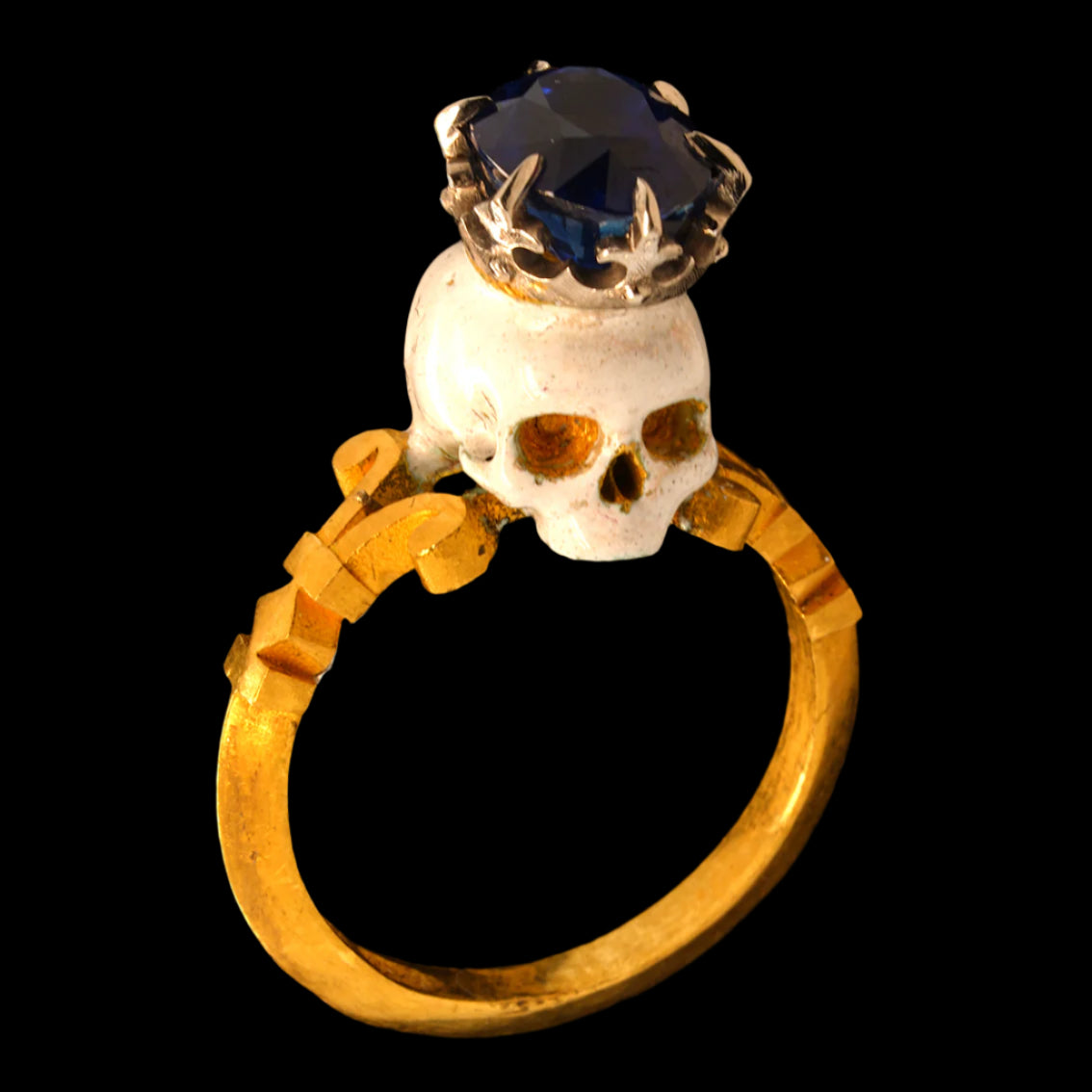 CATACOMB SAINT SKULL SAPPHIRE RING