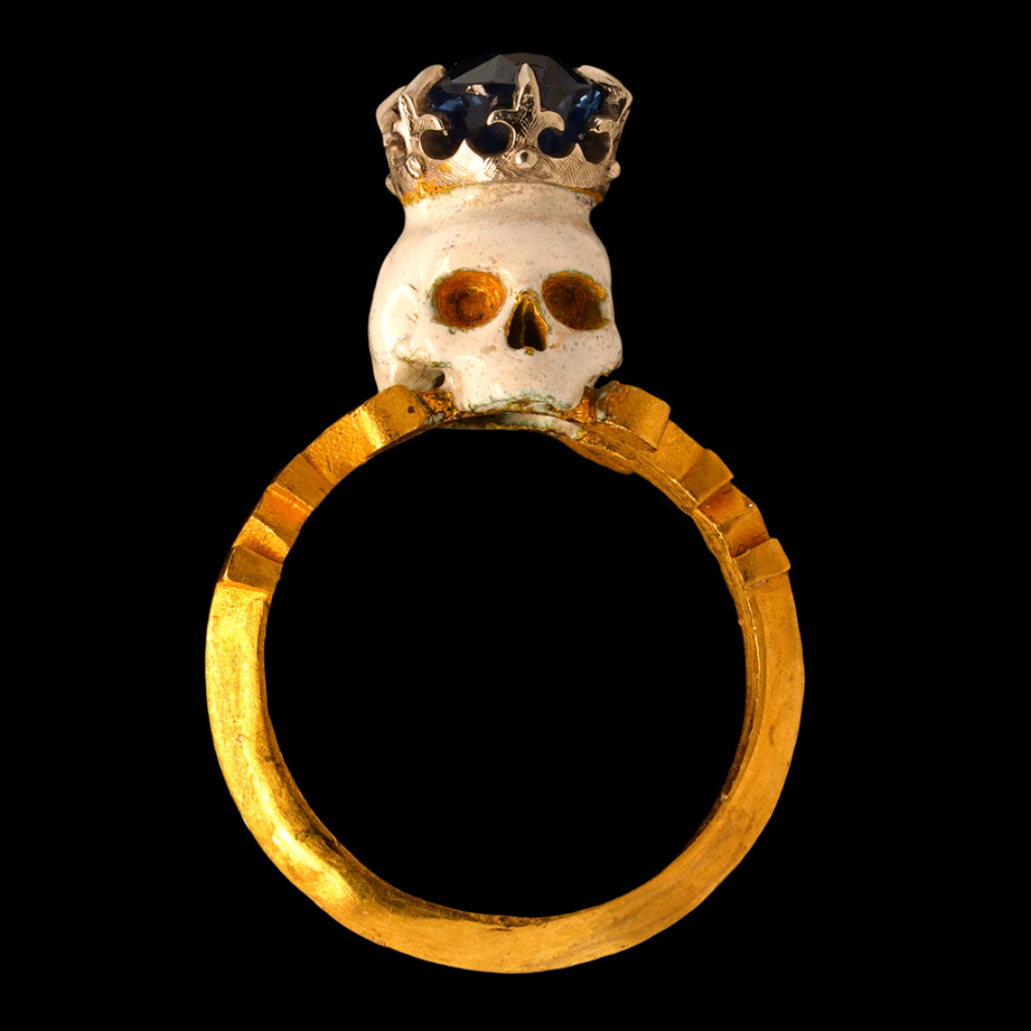 CATACOMB SAINT SKULL SAPPHIRE RING