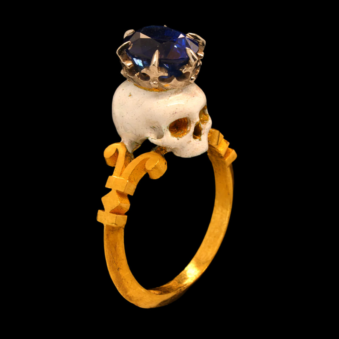 CATACOMB SAINT SKULL SAPPHIRE RING