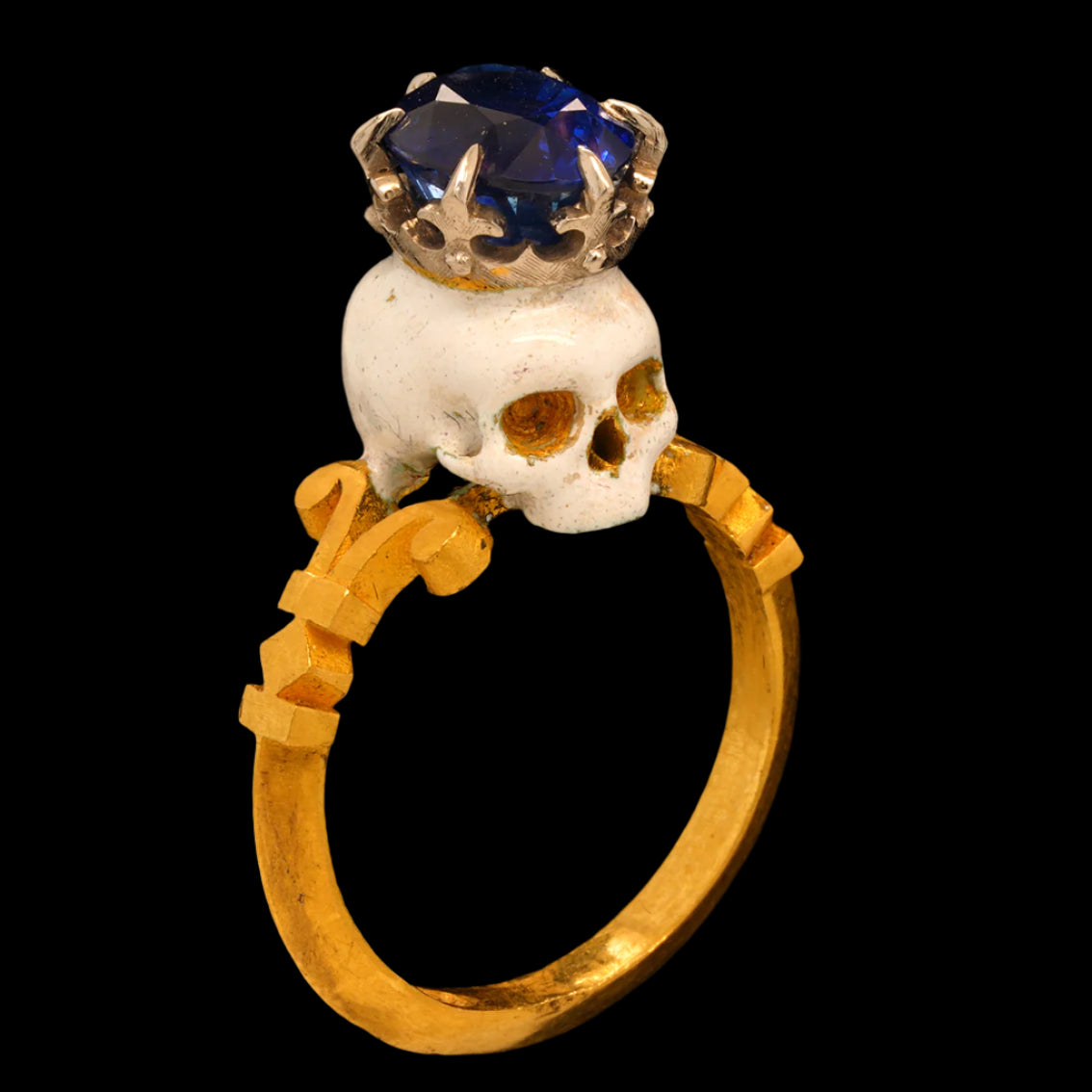 CATACOMB SAINT SKULL SAPPHIRE RING