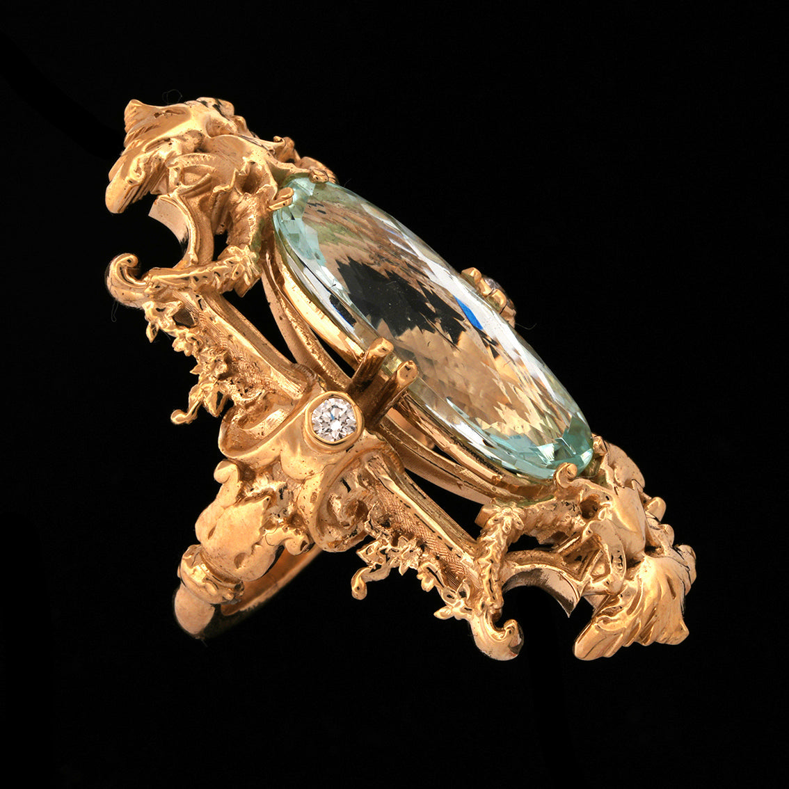AQUAMARINE GRAZIELLA RING