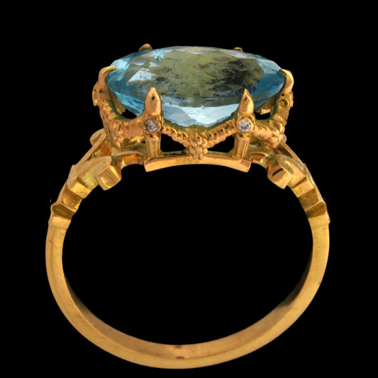 DELPHINA AQUAMARINE RING