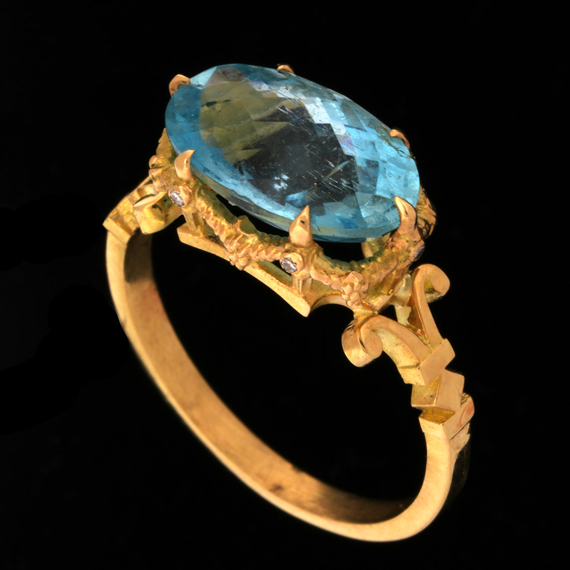 Delphina Aquamarine Ring