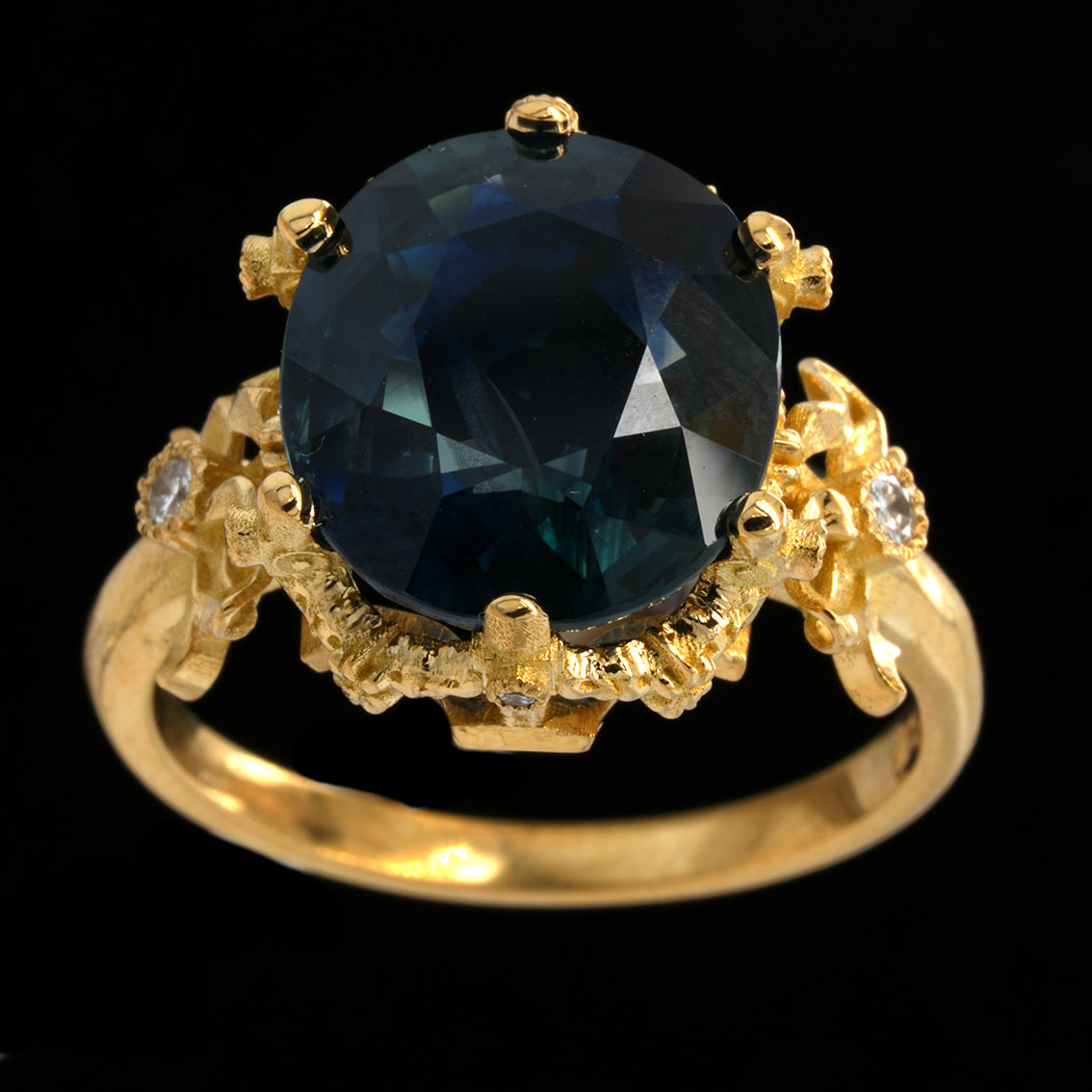 SYMPHONIC TEAL SAPPHIRE RING