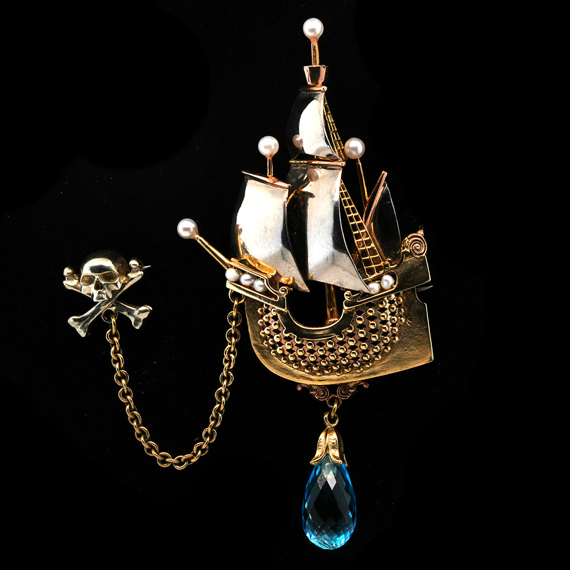PIRATE SHIP BROOCH