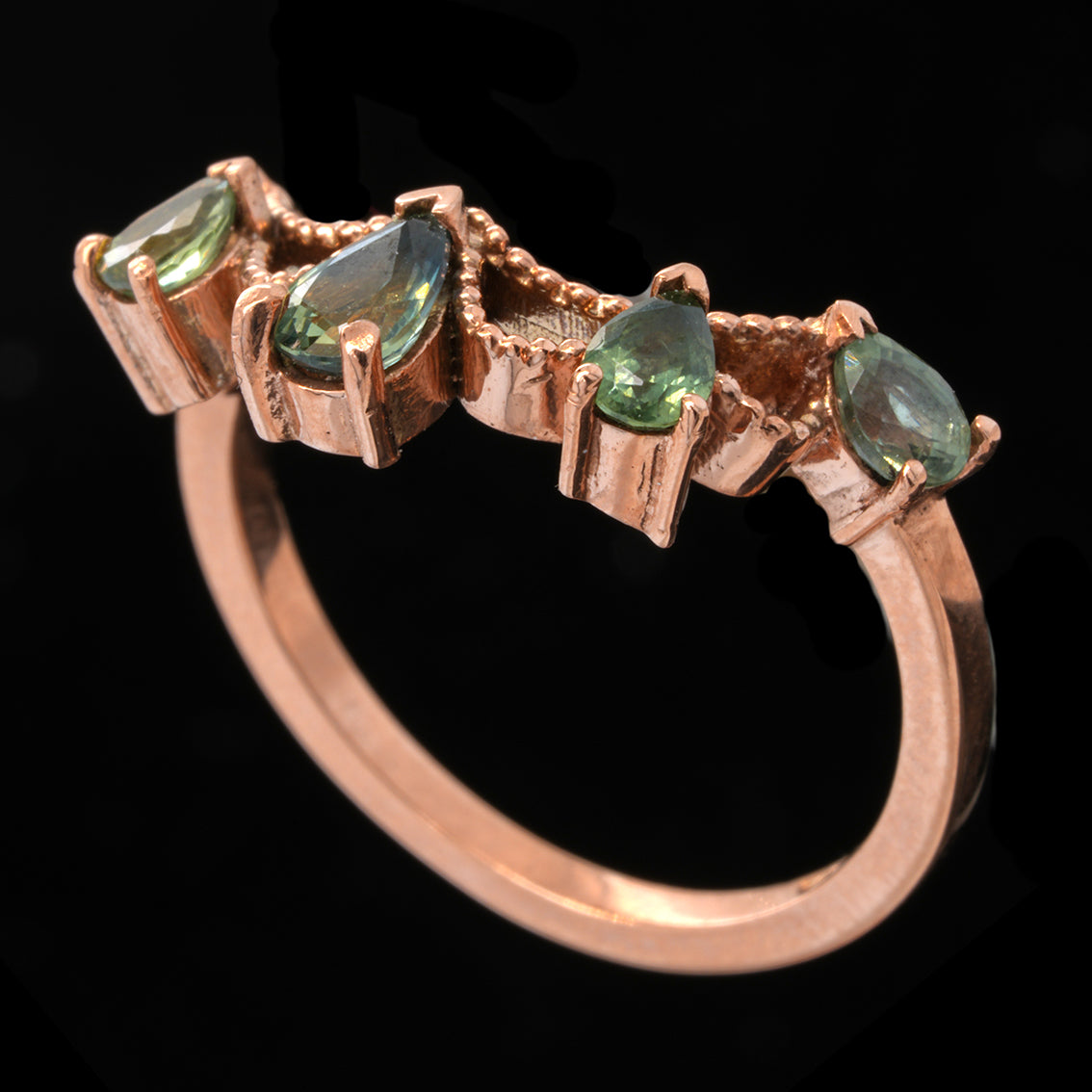 EMPYREAN TEAL SAPPHIRE RING
