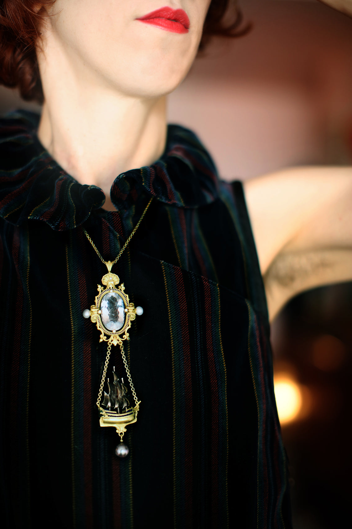 COLLANA CON PENDENTE SPECCHIO DI ARCHIMEDE