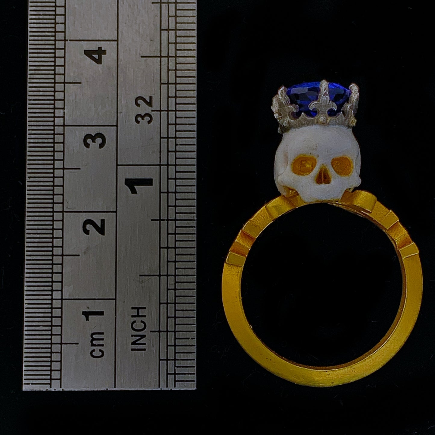 CATACOMB SAINT SKULL TANZANITE RING