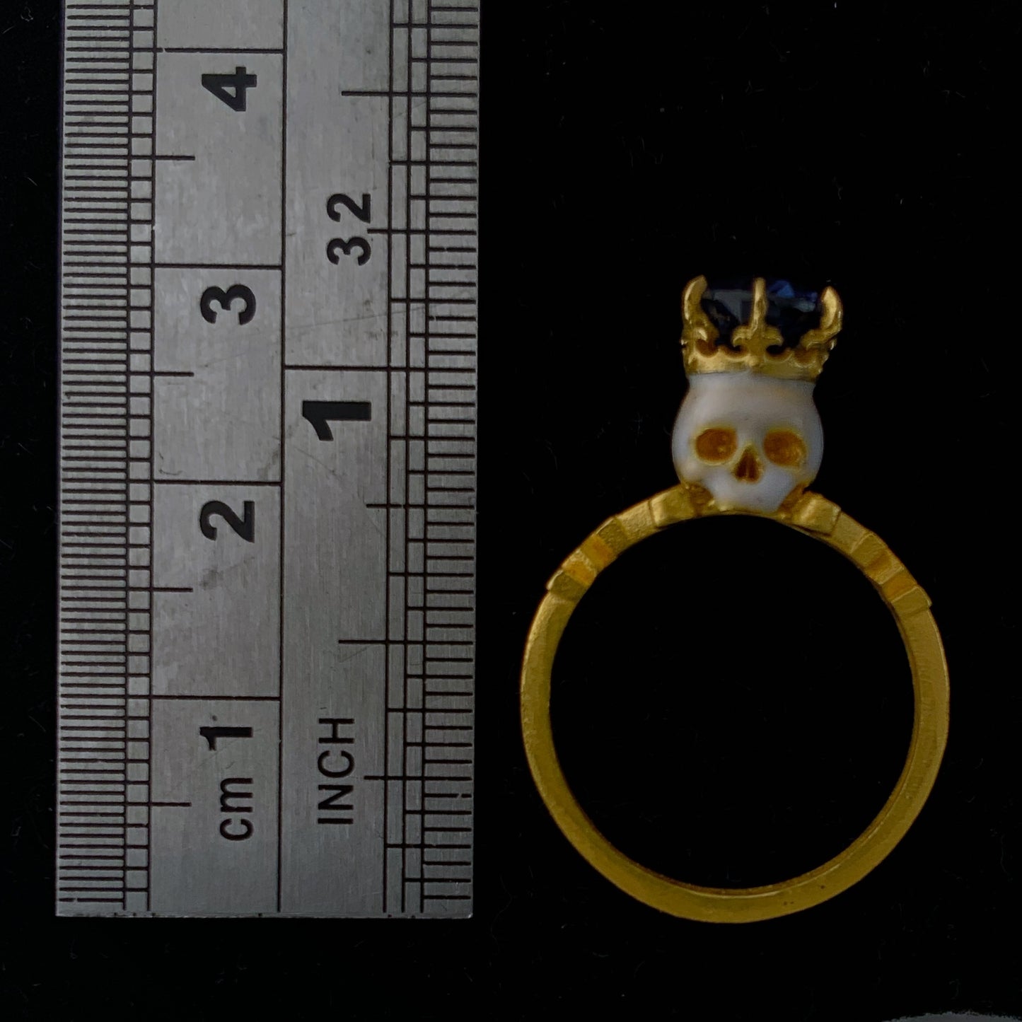 CATACOMB SAINT SKULL BURMESE SAPPHIRE RING