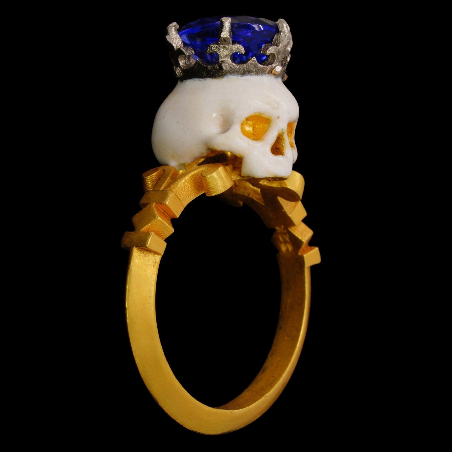 CATACOMB SAINT SKULL TANZANITE RING