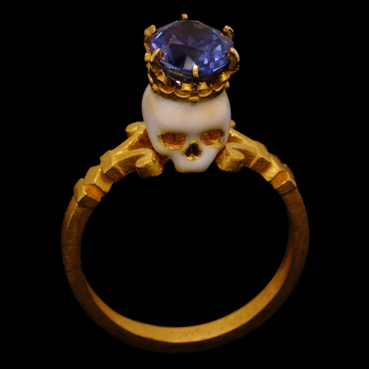 CATACOMB SAINT SKULL BURMESE SAPPHIRE RING