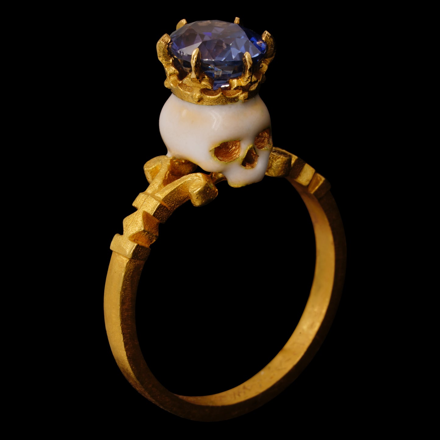 CATACOMB SAINT SKULL BURMESE SAPPHIRE RING