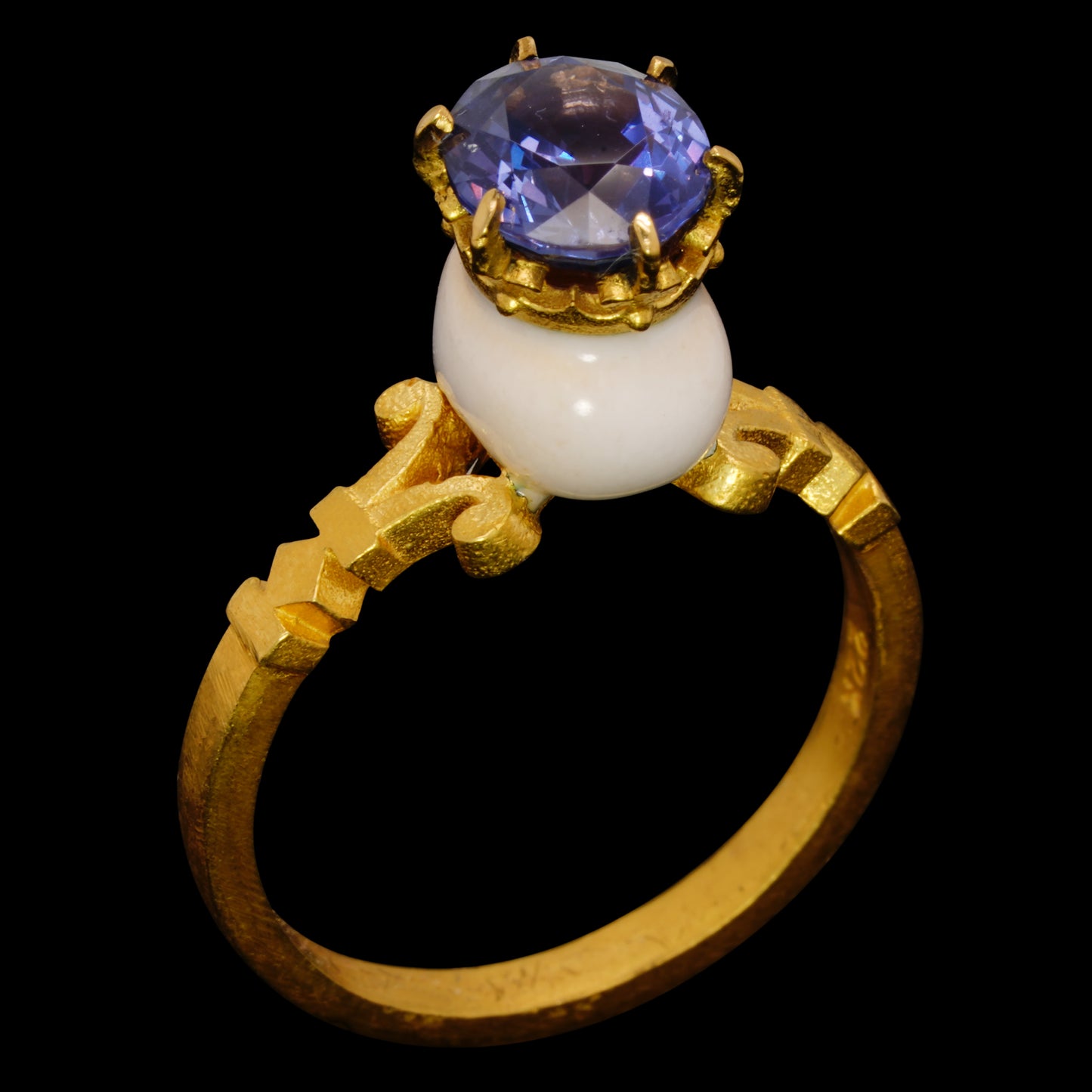 CATACOMB SAINT SKULL BURMESE SAPPHIRE RING