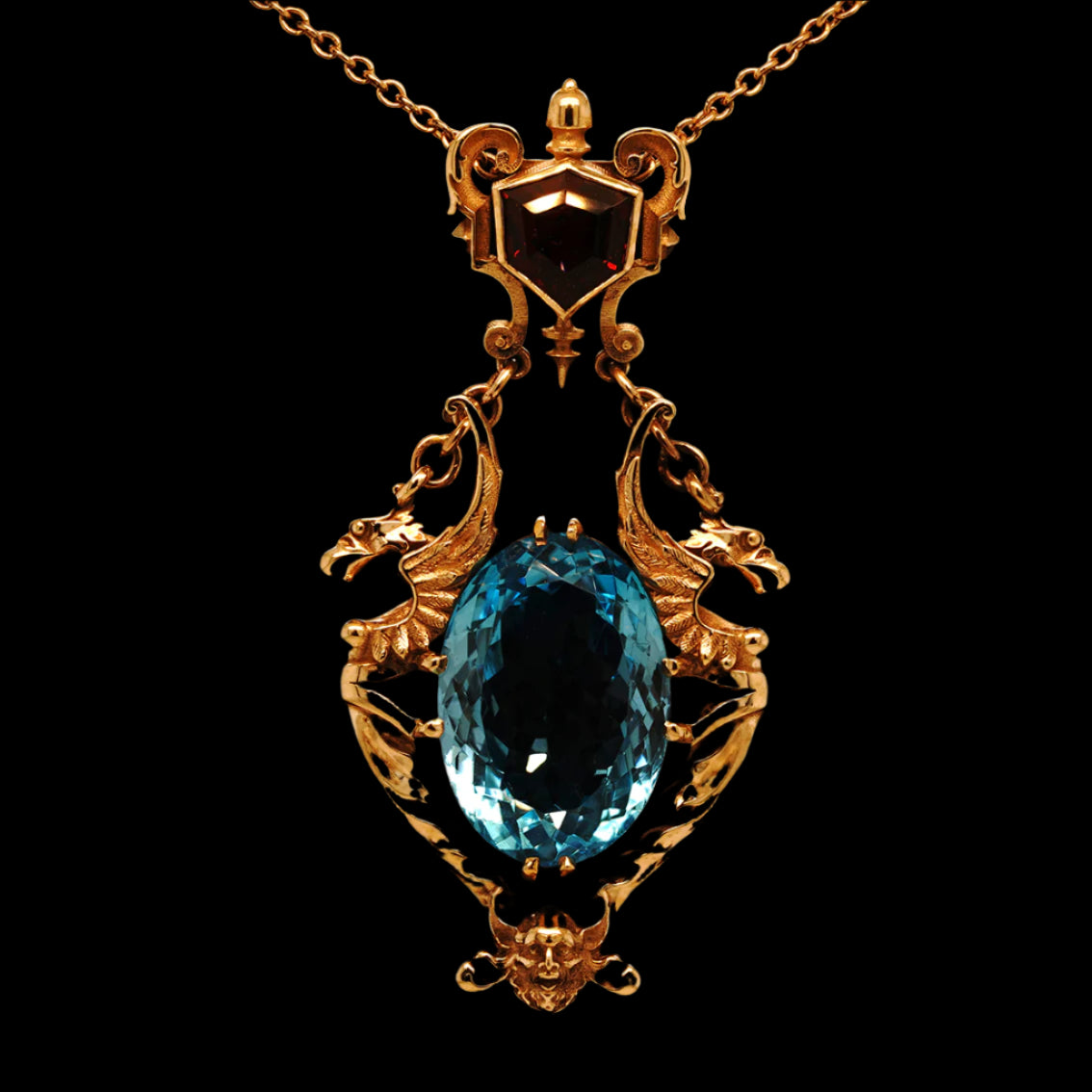 GRIFFIN'S CREST PENDANT NECKLACE