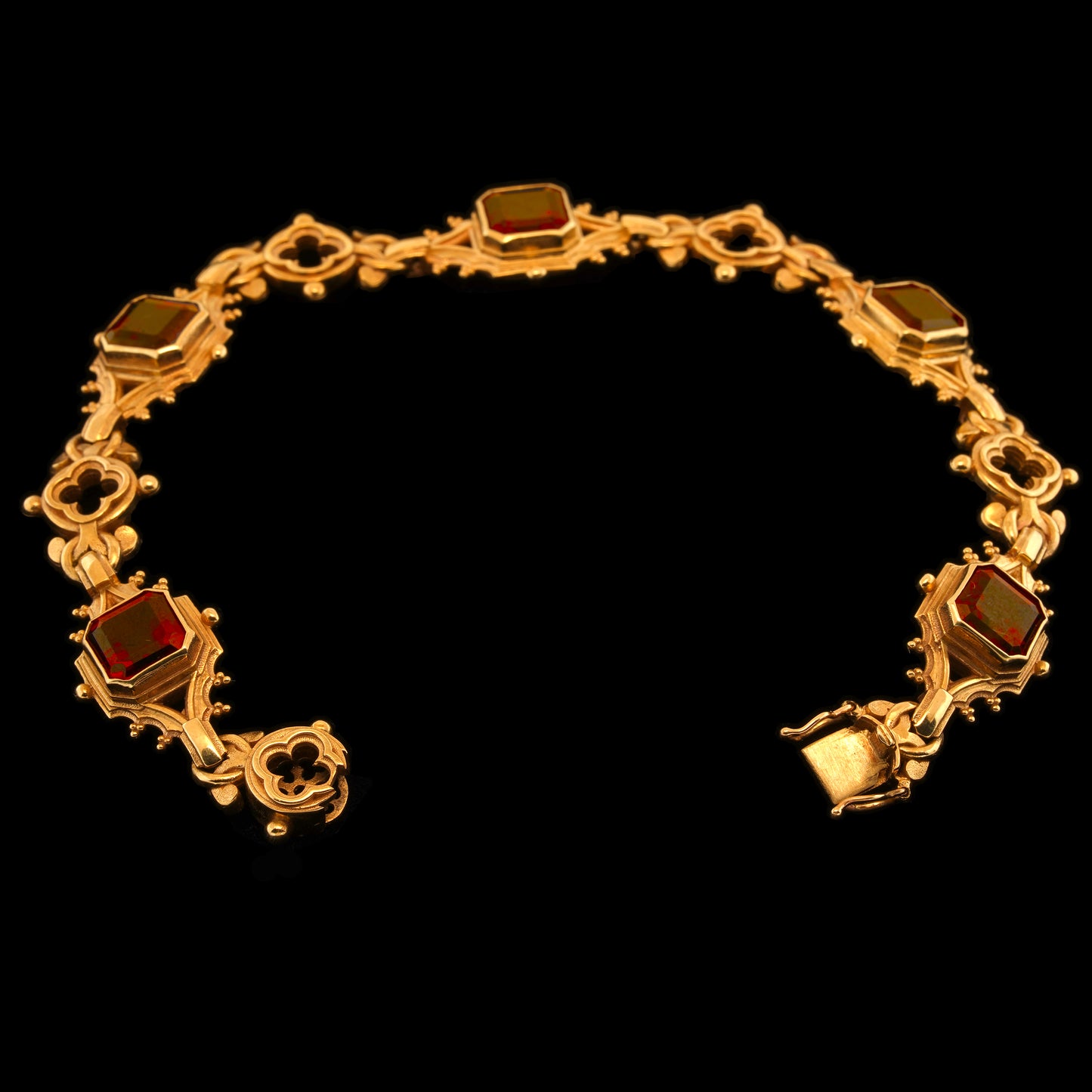 PALAZZO DUCALE GOTHIC GARNET LINK BRACELET