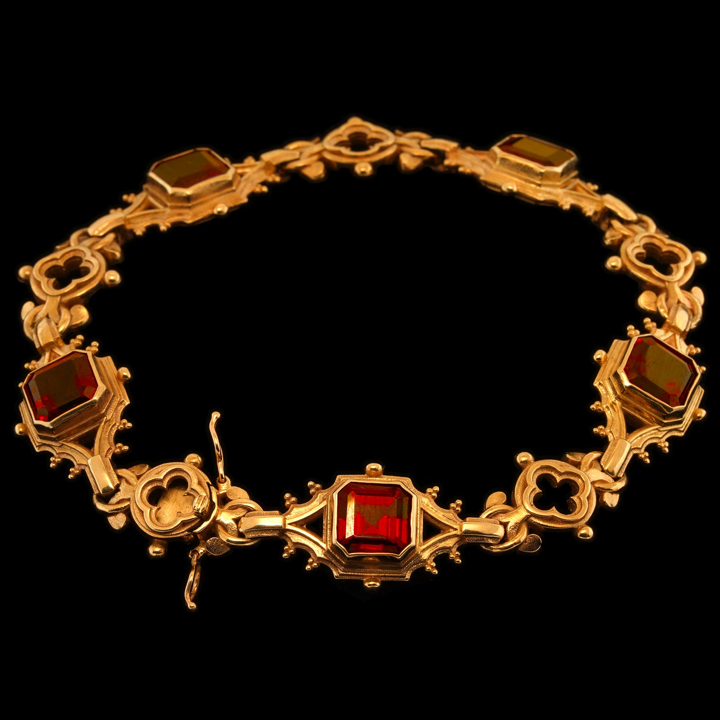 PALAZZO DUCALE GOTHIC GARNET LINK BRACELET