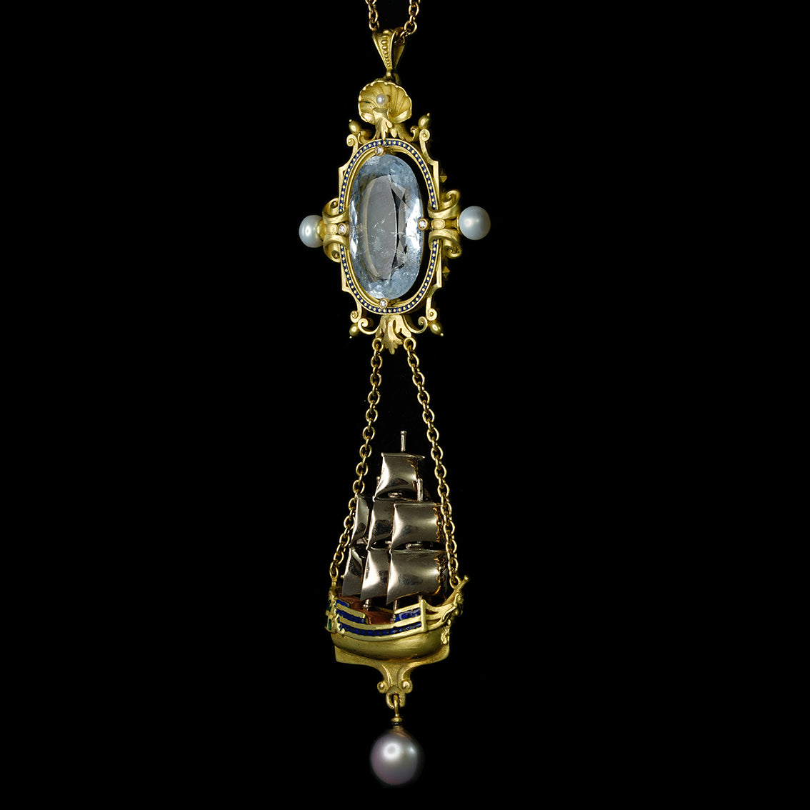 ARCHIMEDES' MIRROR PENDANT NECKLACE