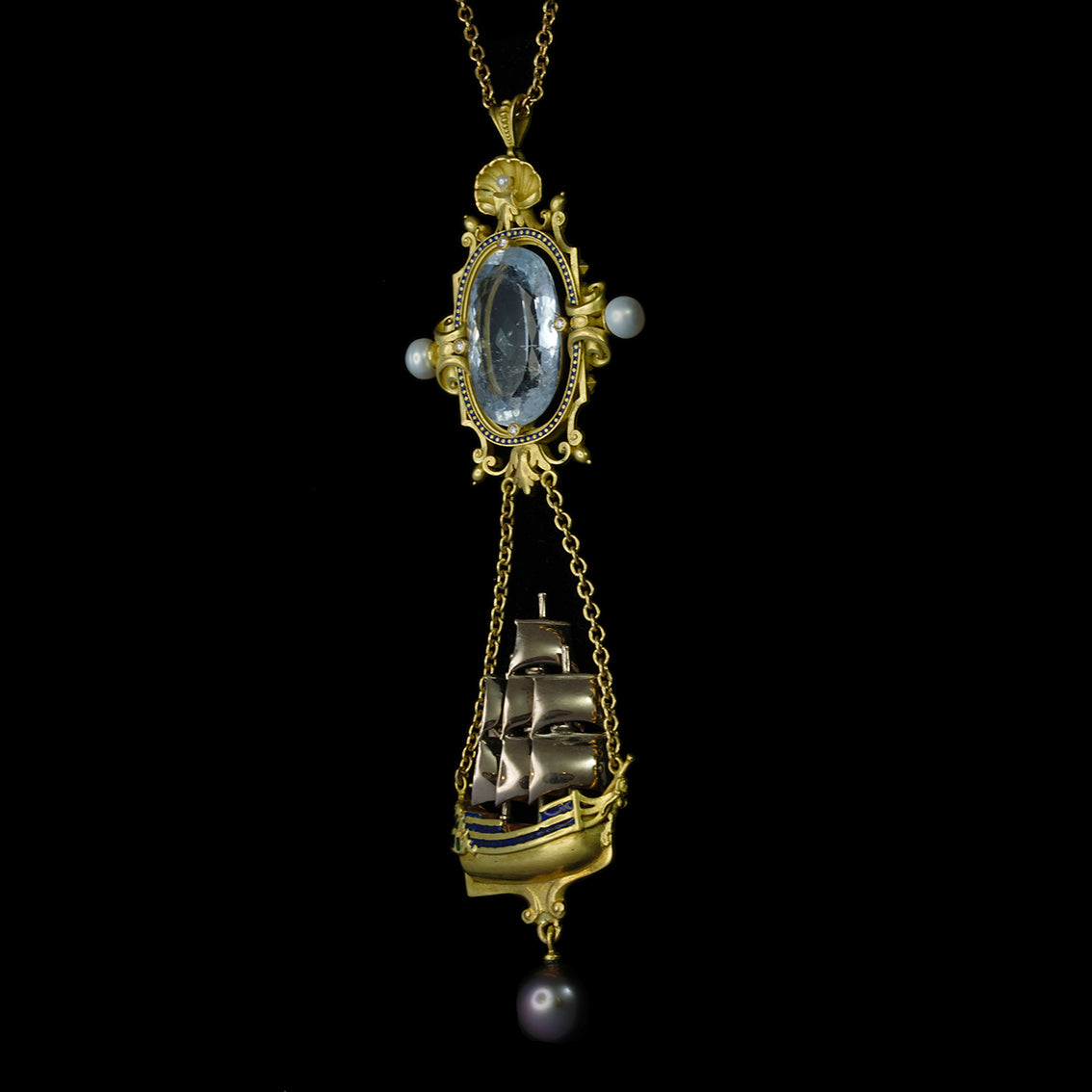 ARCHIMEDES' MIRROR PENDANT NECKLACE