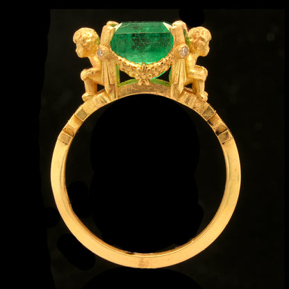 VENUS' CHERUBS AND EMERALD RING