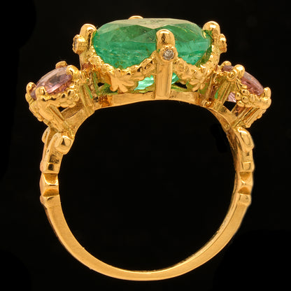 POMPADOUR EMERALD RING