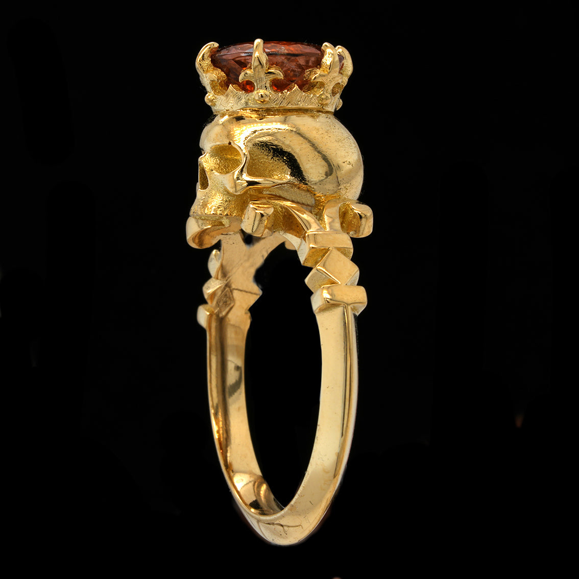 CROWNED SKULL RING