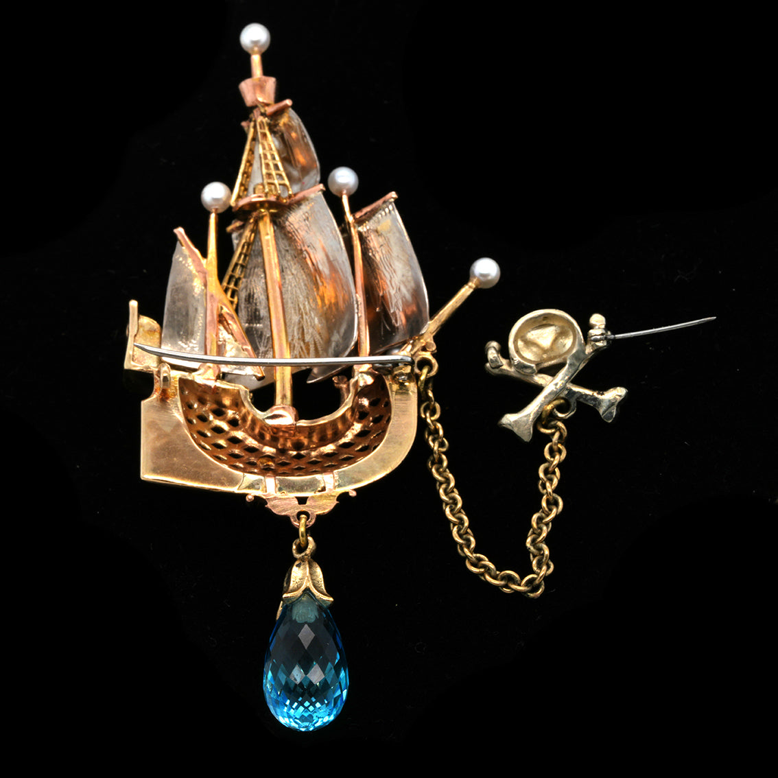 PIRATE SHIP BROOCH
