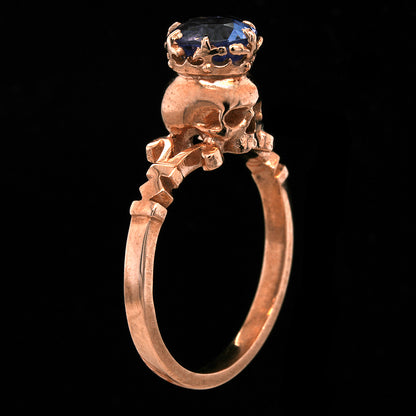 ROSE GOLD CROWNED SKULL RING
