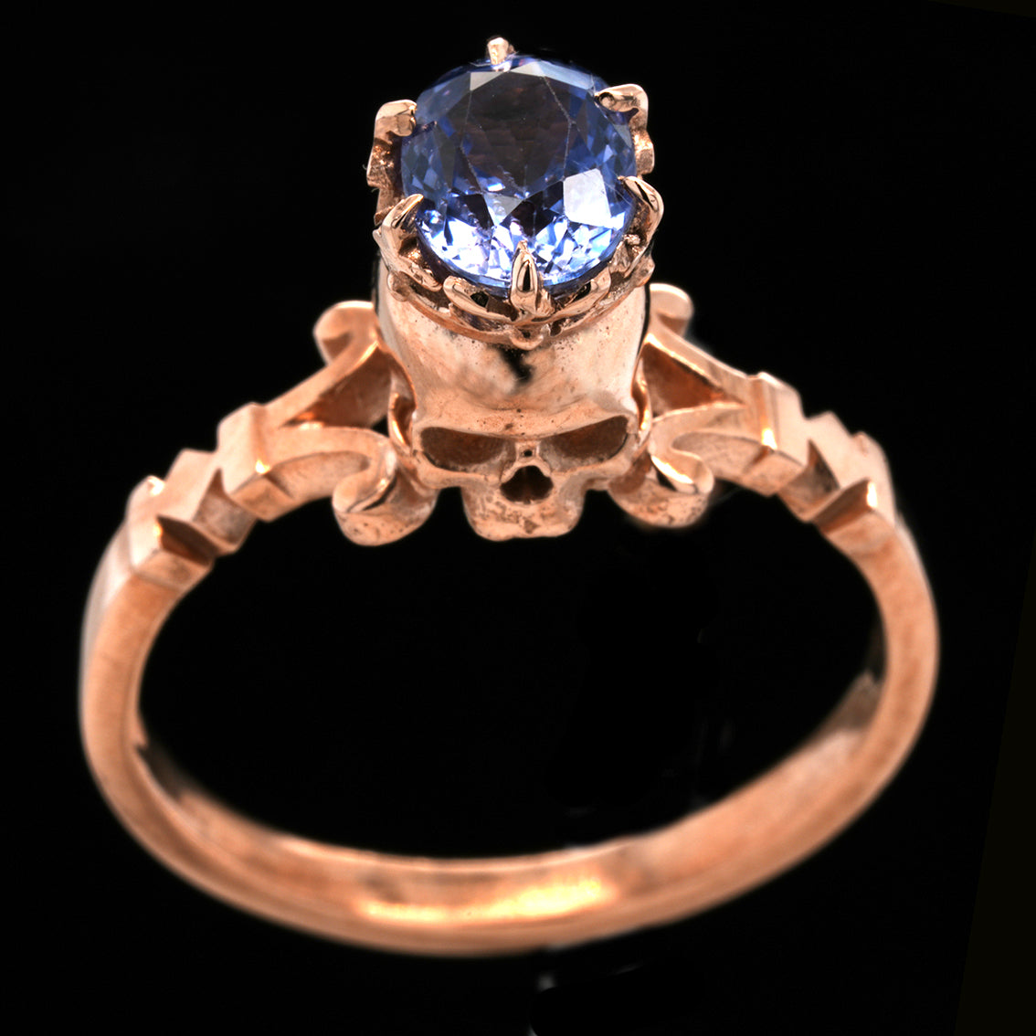 ROSE GOLD CROWNED SKULL RING