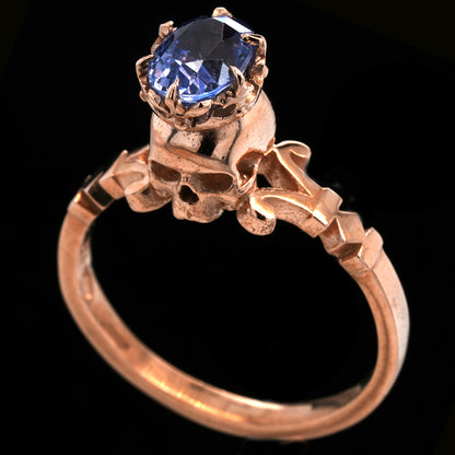 ROSE GOLD CROWNED SKULL RING