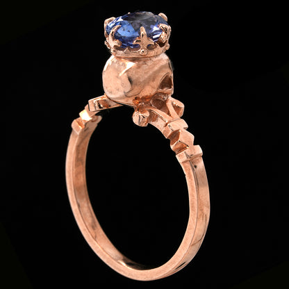 ROSE GOLD CROWNED SKULL RING