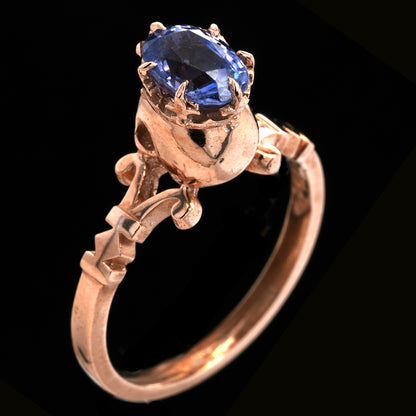 ROSE GOLD CROWNED SKULL RING