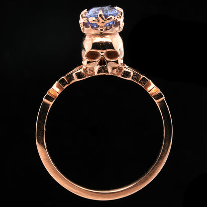 ROSE GOLD CROWNED SKULL RING