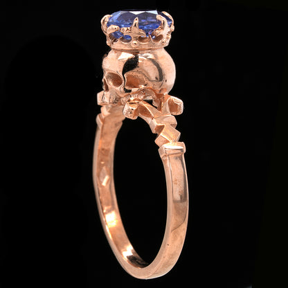 ROSE GOLD CROWNED SKULL RING