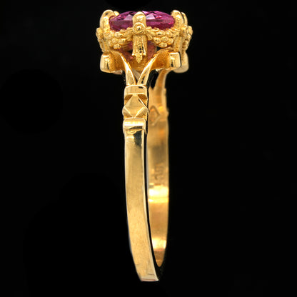 PINK SAPPHIRE GARLAND RING