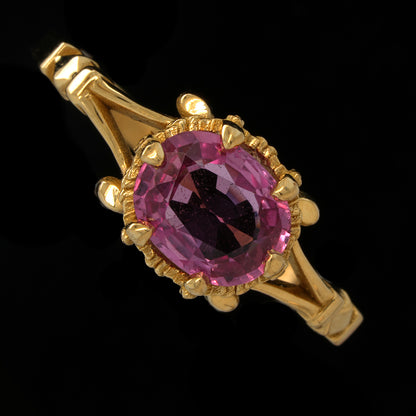PINK SAPPHIRE GARLAND RING