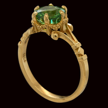 TSAVORITE GARNET GARLAND RING
