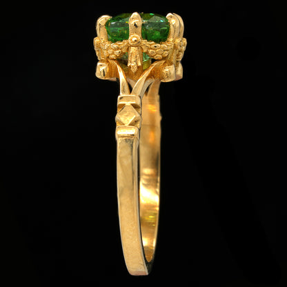 TSAVORITE GARNET GARLAND RING