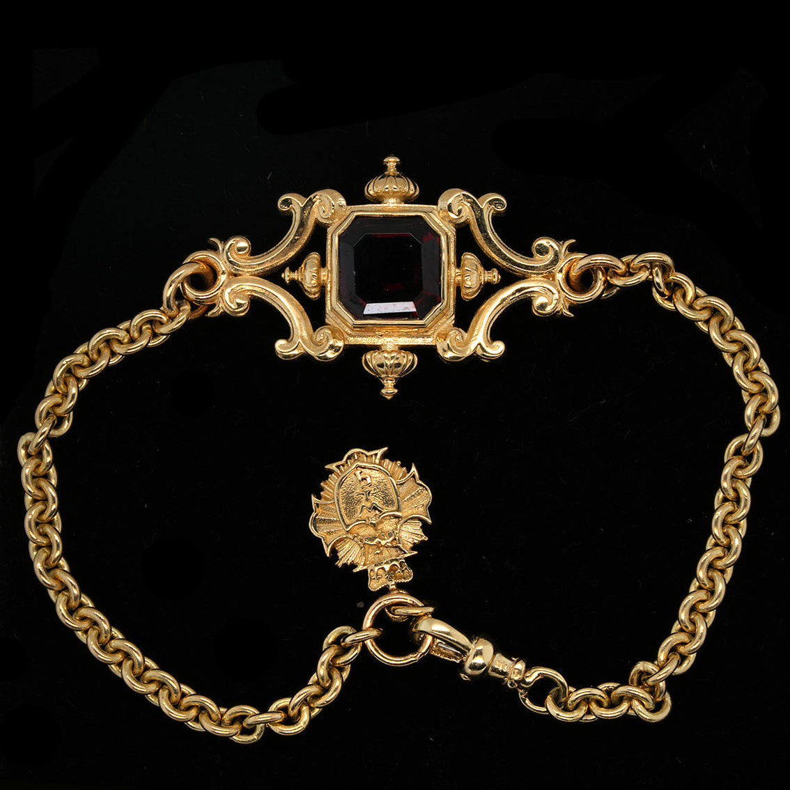 PALAZZO DUCALE GOTHIQUE MAILLON GRENAT BRACELET