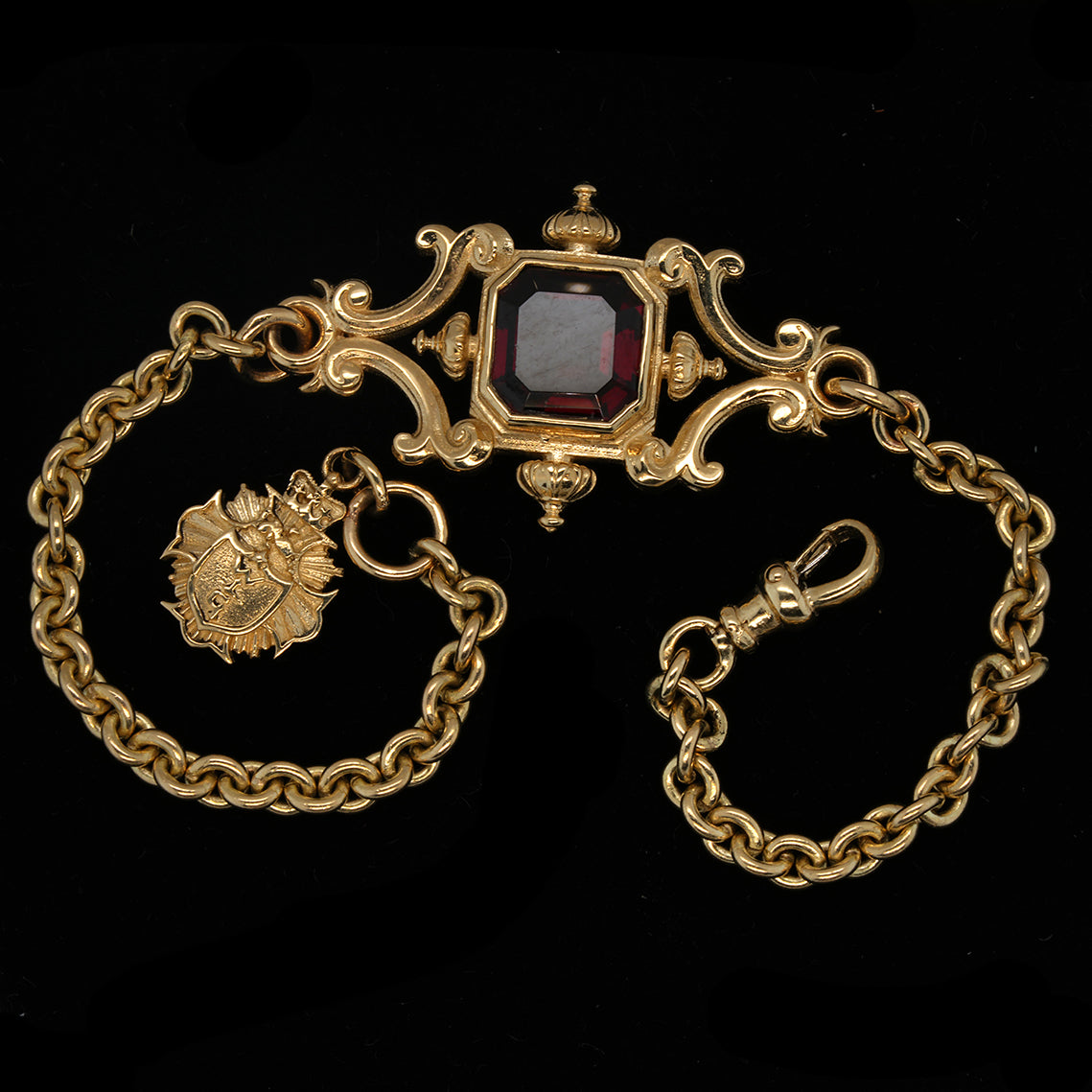 PALAZZO DUCALE GOTHIQUE MAILLON GRENAT BRACELET