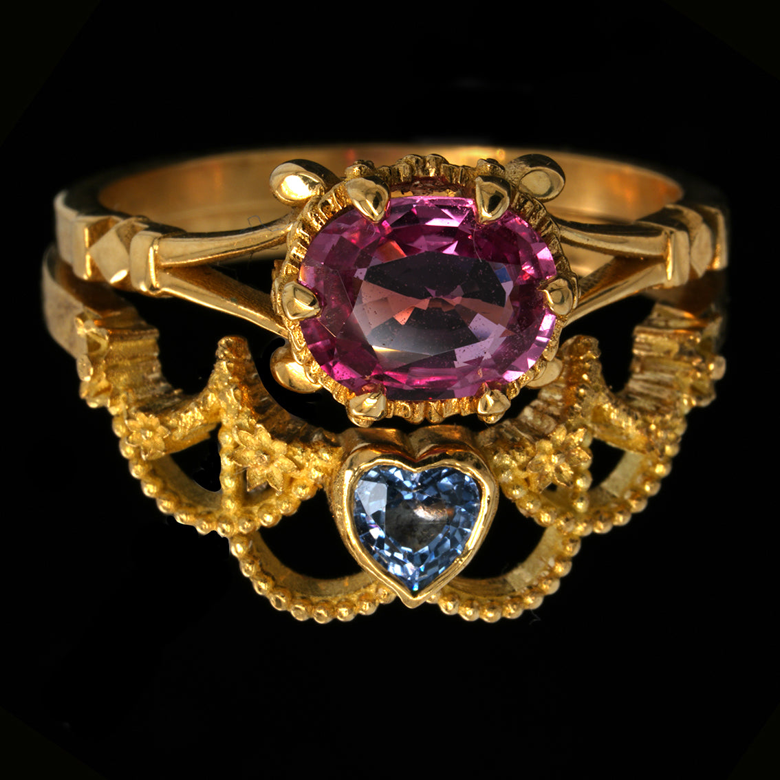 EMPYREAN SAPPHIRE HEART RING