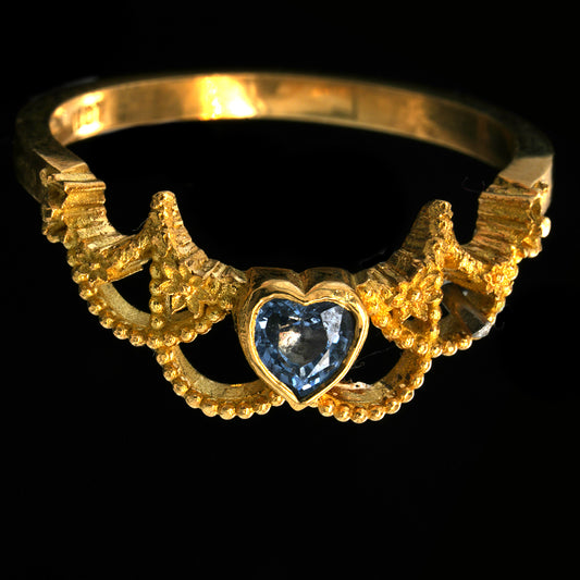 EMPYREAN SAPPHIRE HEART RING