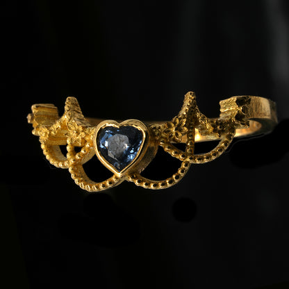 EMPYREAN SAPPHIRE HEART RING