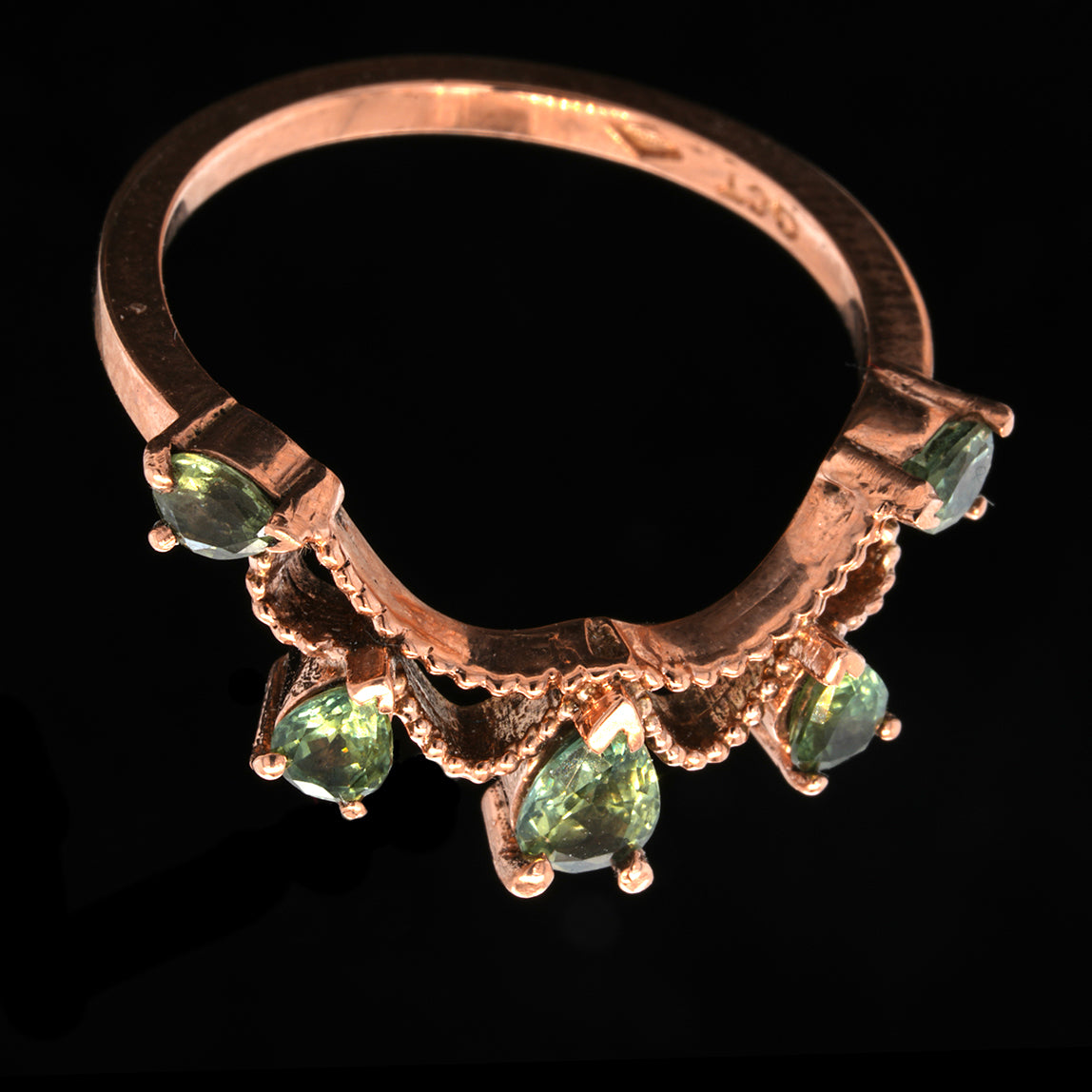 EMPYREAN TEAL SAPPHIRE RING