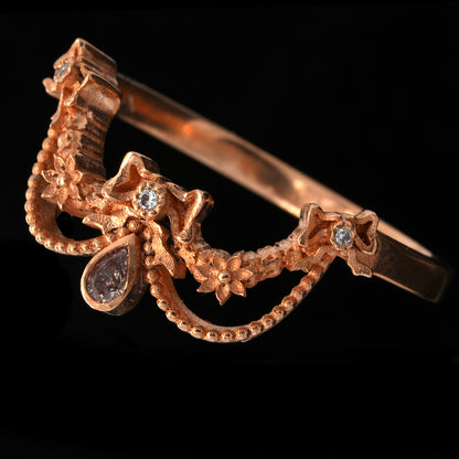BERIBBONED DIAMOND RING