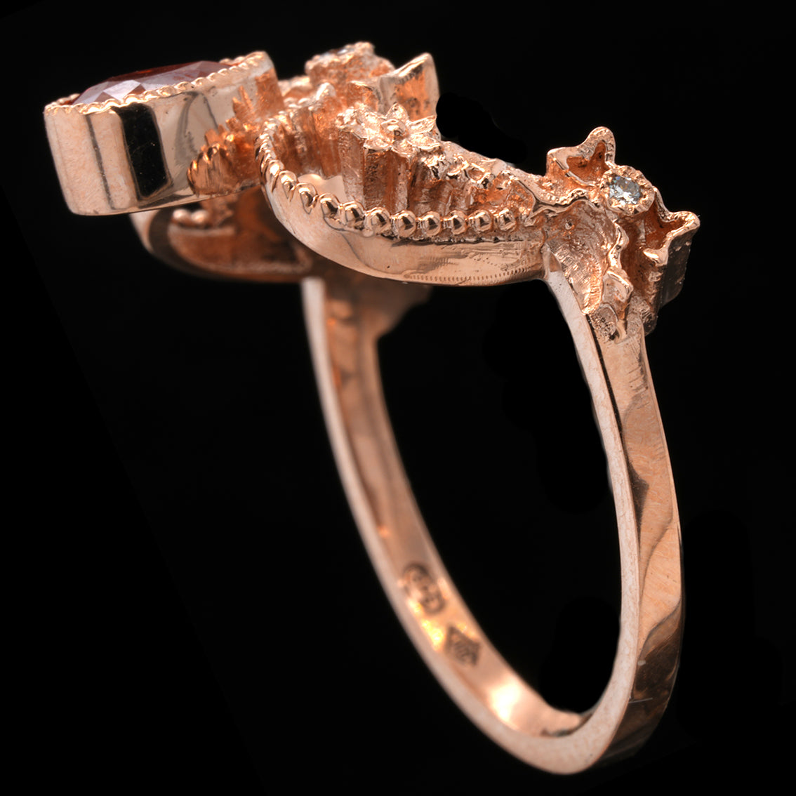 BERIBBONED ROSE GOLD RING