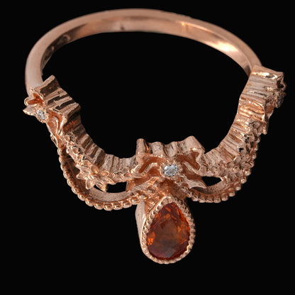 BERIBBONED ROSE GOLD RING