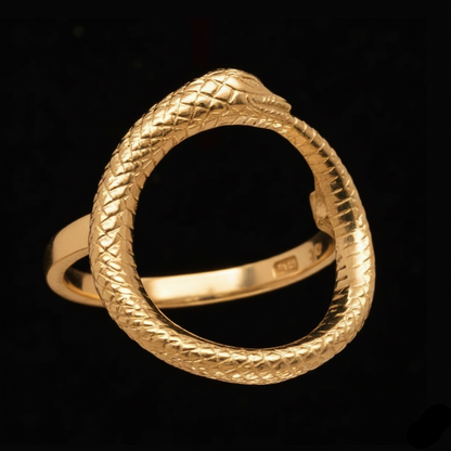 gold ring in the shape of a snake 