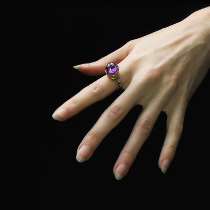 AMETHYST SAPPHIRE CROWN RING